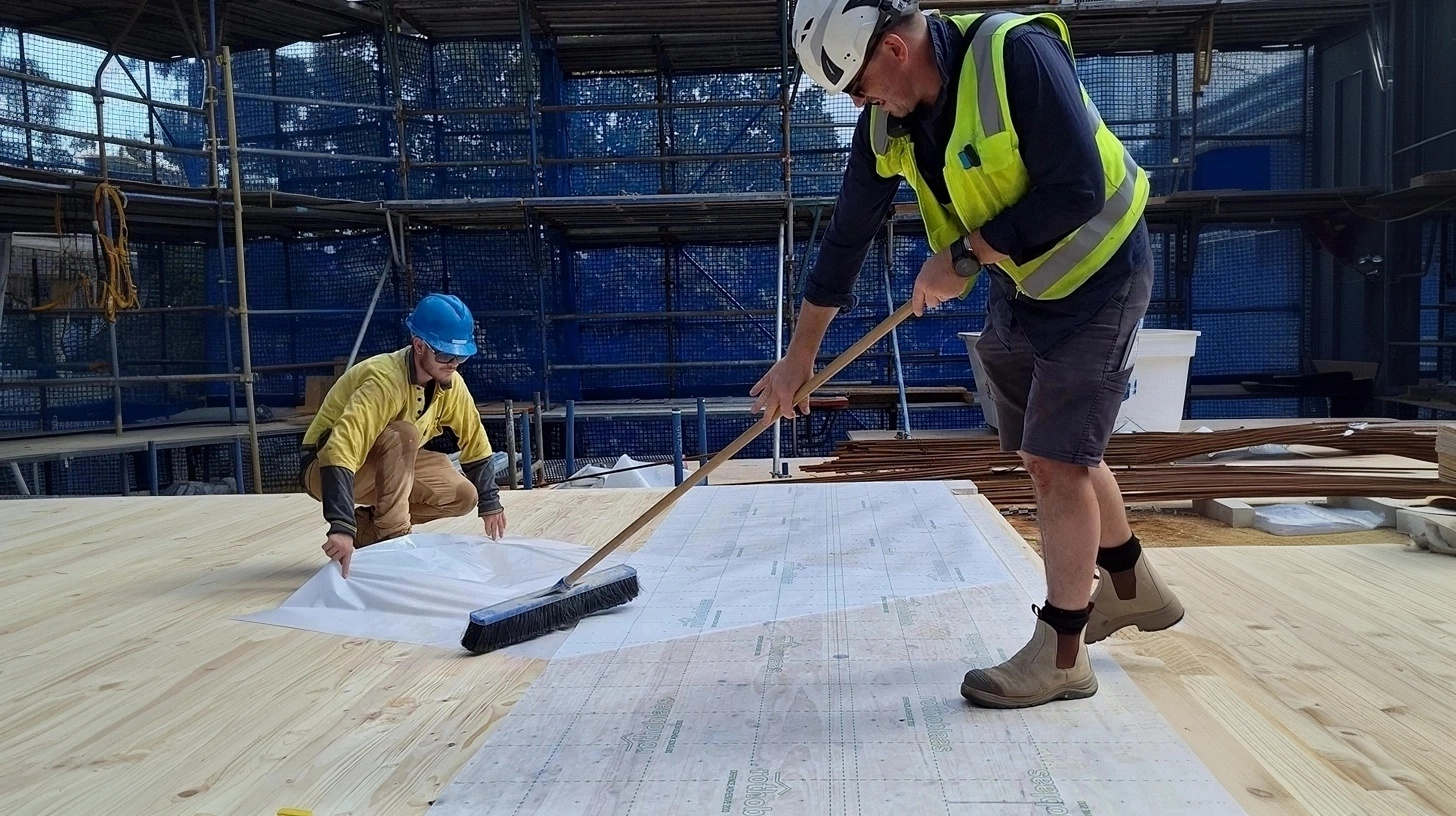 72 new house in cross laminated timber and concrete with DEFENCE ADHESIVE  